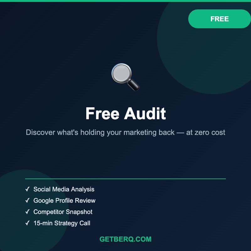 GetBerq free marketing audit for local service businesses
