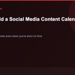 Social media content calendar template for local businesses